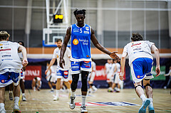 Basketball, Win2Day Superliga 2023/24, Grunddurchgang 3.Runde, Vienna Timberwolves, Oberwart Gunners, Shaquille Rombley (5)
