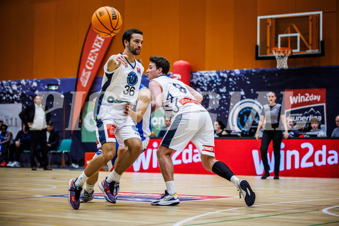 Basketball, Win2Day Superliga 2023/24, Grunddurchgang 3.Runde, Vienna Timberwolves, Oberwart Gunners, Oscar Schmit (36)