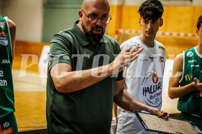 Basketball, Basketball Zweite Liga 2023/24, Grunddurchgang 2.Runde, Mattersburg Rocks, Future Team Steiermark, Dimitris Sarikas (Head Coach)