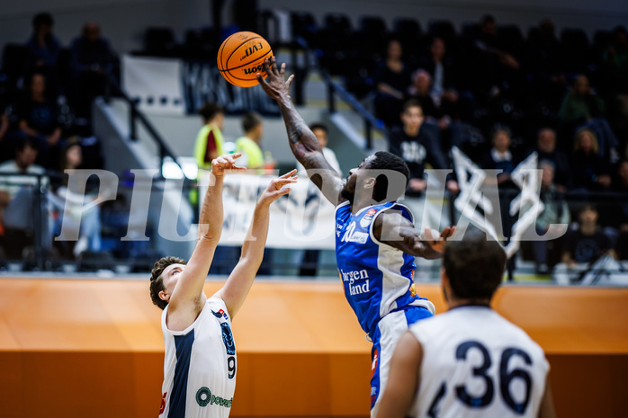 Basketball, Win2Day Superliga 2023/24, Grunddurchgang 3.Runde, Vienna Timberwolves, Oberwart Gunners, Philipp D'Angelo (9)