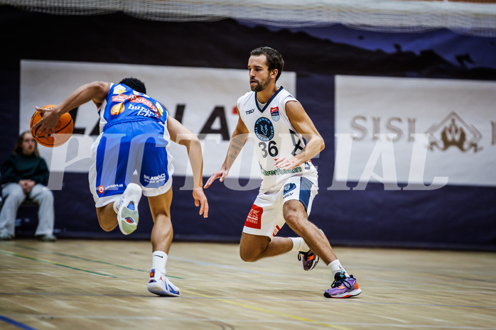 Basketball, Win2Day Superliga 2023/24, Grunddurchgang 3.Runde, Vienna Timberwolves, Oberwart Gunners, Magdy Abou-Ahmed (6), Oscar Schmit (36)