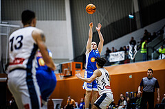 Basketball, Win2Day Superliga 2023/24, Grunddurchgang 3.Runde, Vienna Timberwolves, Oberwart Gunners, Sebastian Käferle (7)