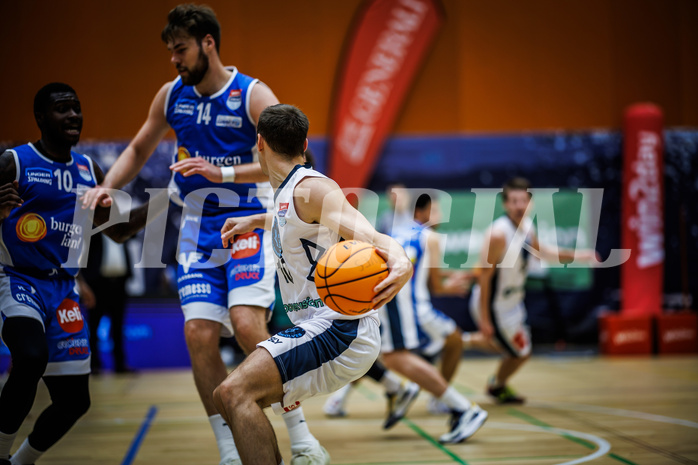 Basketball, Win2Day Superliga 2023/24, Grunddurchgang 3.Runde, Vienna Timberwolves, Oberwart Gunners, Daniel Köppel (14), Jakob Szkutta (10)