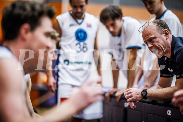 Basketball, Win2Day Superliga 2023/24, Grunddurchgang 3.Runde, Vienna Timberwolves, Oberwart Gunners, Robert Langer (Coach)