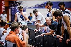 Basketball, Win2Day Superliga 2023/24, Grunddurchgang 3.Runde, Vienna Timberwolves, Oberwart Gunners, Robert Langer (Coach)