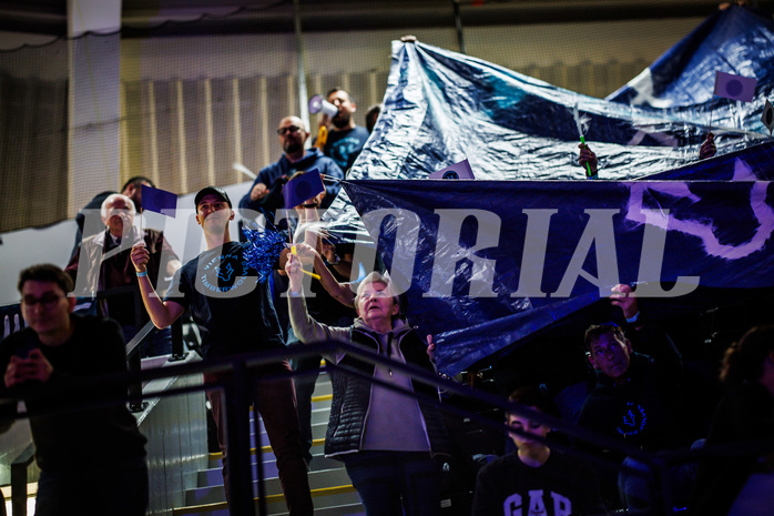 Basketball, Win2Day Superliga 2023/24, Grunddurchgang 3.Runde, Vienna Timberwolves, Oberwart Gunners, feature, fans