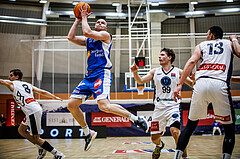 Basketball, Win2Day Superliga 2023/24, Grunddurchgang 3.Runde, Vienna Timberwolves, Oberwart Gunners, Sebastian Käferle (7)