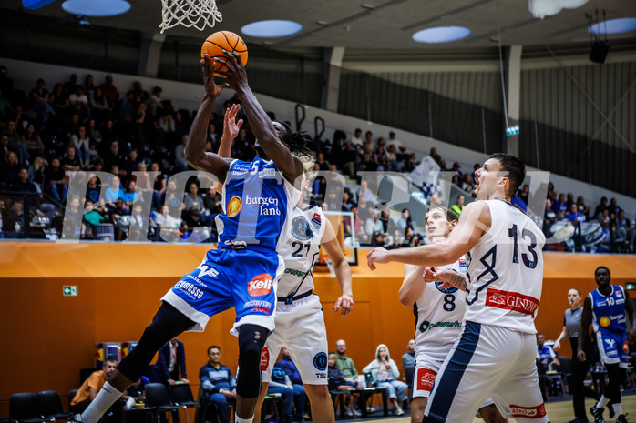 Basketball, Win2Day Superliga 2023/24, Grunddurchgang 3.Runde, Vienna Timberwolves, Oberwart Gunners, Shaquille Rombley (5)