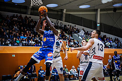 Basketball, Win2Day Superliga 2023/24, Grunddurchgang 3.Runde, Vienna Timberwolves, Oberwart Gunners, Shaquille Rombley (5)