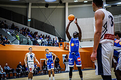 Basketball, Win2Day Superliga 2023/24, Grunddurchgang 3.Runde, Vienna Timberwolves, Oberwart Gunners, Shaquille Rombley (5)