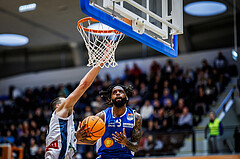 Basketball, Win2Day Superliga 2023/24, Grunddurchgang 3.Runde, Vienna Timberwolves, Oberwart Gunners, Kris Monroe (13)