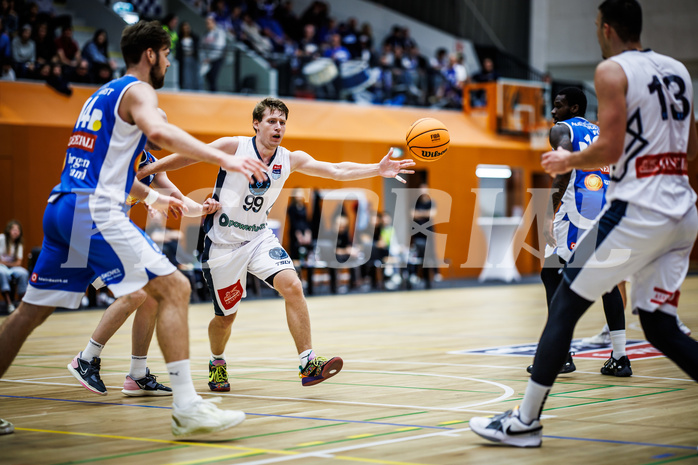 Basketball, Win2Day Superliga 2023/24, Grunddurchgang 3.Runde, Vienna Timberwolves, Oberwart Gunners, Jonas John (99)
