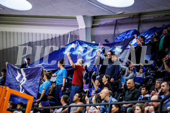 Basketball, Win2Day Superliga 2023/24, Grunddurchgang 3.Runde, Vienna Timberwolves, Oberwart Gunners, feature, fans