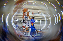 Basketball, Win2Day Superliga 2023/24, Grunddurchgang 3.Runde, Vienna Timberwolves, Oberwart Gunners, Elias Wlasak (8)
