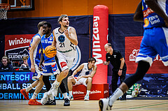 Basketball, Win2Day Superliga 2023/24, Grunddurchgang 3.Runde, Vienna Timberwolves, Oberwart Gunners, Moritz Lanegger (21)