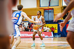 Basketball, win2day Basketball Superliga 2023/24, Halbfinale Spiel 3, Traiskirchen Lions, Oberwart Gunners, Demarcus Demonia (4)