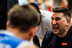 Basketball, win2day Basketball Superliga 2023/24, Halbfinale Spiel 3, Traiskirchen Lions, Oberwart Gunners, Horst Leitner (Head Coach)