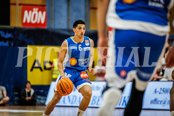 Basketball, win2day Basketball Superliga 2023/24, Halbfinale Spiel 3, Traiskirchen Lions, Oberwart Gunners, Magdy Abou-Ahmed (6)