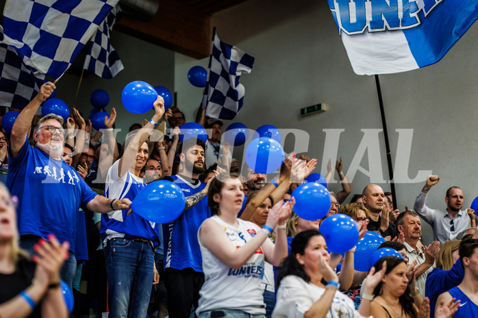 Basketball, win2day Basketball Superliga 2023/24, Halbfinale Spiel 3, Traiskirchen Lions, Oberwart Gunners, #Blue-White Gunfire