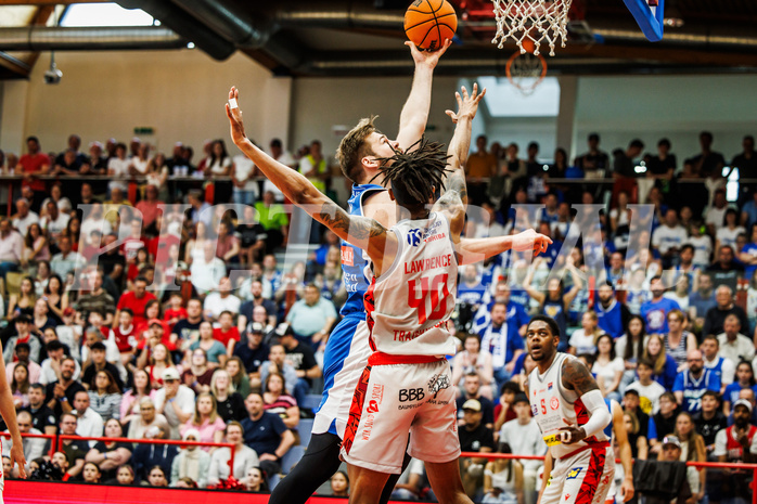 Basketball, win2day Basketball Superliga 2023/24, Halbfinale Spiel 3, Traiskirchen Lions, Oberwart Gunners, Daniel Köppel (14)