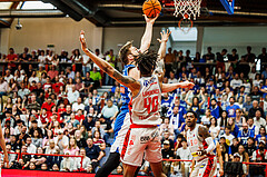 Basketball, win2day Basketball Superliga 2023/24, Halbfinale Spiel 3, Traiskirchen Lions, Oberwart Gunners, Daniel Köppel (14)
