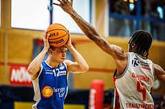 Basketball, win2day Basketball Superliga 2023/24, Halbfinale Spiel 3, Traiskirchen Lions, Oberwart Gunners, Jonathan Knessl (12)
