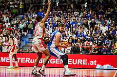 Basketball, win2day Basketball Superliga 2023/24, Halbfinale Spiel 3, Traiskirchen Lions, Oberwart Gunners, Daniel Köppel (14)