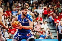 Basketball, win2day Basketball Superliga 2023/24, Halbfinale Spiel 3, Traiskirchen Lions, Oberwart Gunners, Daniel Köppel (14)