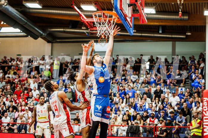 Basketball, win2day Basketball Superliga 2023/24, Halbfinale Spiel 3, Traiskirchen Lions, Oberwart Gunners, Daniel Köppel (14)