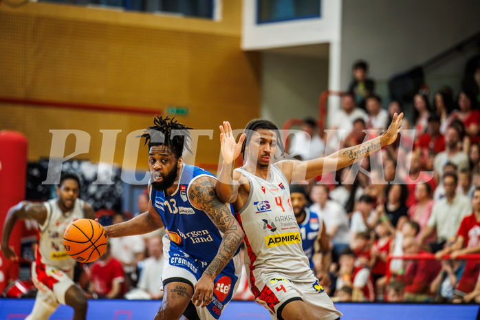 Basketball, win2day Basketball Superliga 2023/24, Halbfinale Spiel 3, Traiskirchen Lions, Oberwart Gunners, Kris Monroe (13)