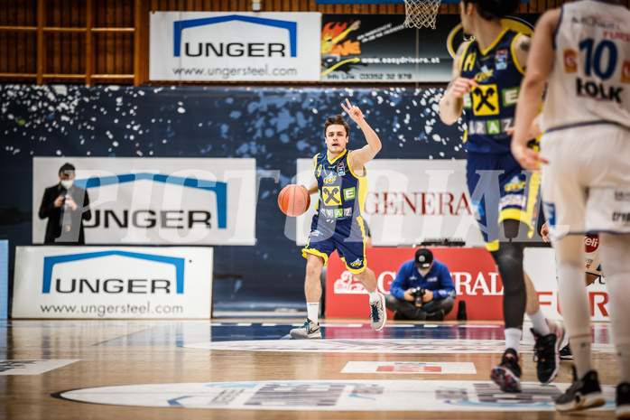Basketball, bet-at-home Basketball Superliga 2021/22, Platzierungsrunde Spiel 8, Oberwart Gunners, UBSC Graz, Paul Isbetcherian (9)