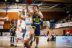 Basketball, bet-at-home Basketball Superliga 2021/22, Platzierungsrunde Spiel 8, Oberwart Gunners, UBSC Graz, Paul Isbetcherian (9)