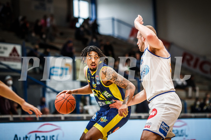 Basketball, bet-at-home Basketball Superliga 2021/22, Platzierungsrunde Spiel 8, Oberwart Gunners, UBSC Graz, Randy Haynes (3)