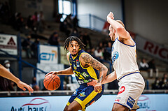 Basketball, bet-at-home Basketball Superliga 2021/22, Platzierungsrunde Spiel 8, Oberwart Gunners, UBSC Graz, Randy Haynes (3)