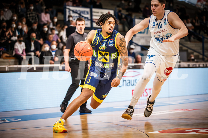 Basketball, bet-at-home Basketball Superliga 2021/22, Platzierungsrunde Spiel 8, Oberwart Gunners, UBSC Graz, Randy Haynes (3)