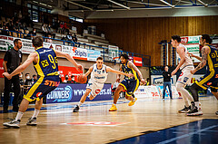Basketball, bet-at-home Basketball Superliga 2021/22, Platzierungsrunde Spiel 8, Oberwart Gunners, UBSC Graz, Jonathan Knessl (12)