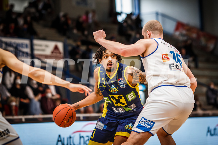 Basketball, bet-at-home Basketball Superliga 2021/22, Platzierungsrunde Spiel 8, Oberwart Gunners, UBSC Graz, Randy Haynes (3)