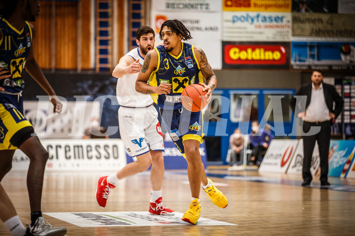 Basketball, bet-at-home Basketball Superliga 2021/22, Platzierungsrunde Spiel 8, Oberwart Gunners, UBSC Graz, Randy Haynes (3)