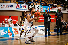 Basketball, bet-at-home Basketball Superliga 2021/22, Platzierungsrunde Spiel 8, Oberwart Gunners, UBSC Graz, Connor Cashaw (13)#