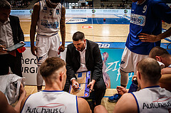 Basketball, bet-at-home Basketball Superliga 2021/22, Platzierungsrunde Spiel 8, Oberwart Gunners, UBSC Graz, Horst Leitner (Coach)