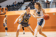 Basketball, Win2Day Basketball Damen Superliga 2022/23, Grunddurchgang 12.Runde, Vienna Timberwolves, BK Raiffeisen Duchess Klosterneuburg, Michaela Wildbacher (9), Iva Ilic (10)