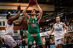 Basketball, bet-at-home Basketball Superliga 2021/22, Playoffs, Viertelfinale Spiel 3, Oberwart Gunners, Kapfenberg Bulls, Nemanja Krstic (12)