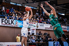 Basketball, bet-at-home Basketball Superliga 2021/22, Playoffs, Viertelfinale Spiel 3, Oberwart Gunners, Kapfenberg Bulls, Ioannis Chatzinikolas (11)