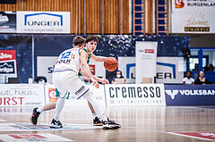 Basketball, bet-at-home Basketball Superliga 2021/22, Playoffs, Viertelfinale Spiel 3, Oberwart Gunners, Kapfenberg Bulls, Elias Podany (6)