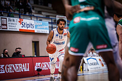 Basketball, bet-at-home Basketball Superliga 2021/22, Playoffs, Viertelfinale Spiel 3, Oberwart Gunners, Kapfenberg Bulls, Connor Cashaw (13)