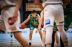Basketball, bet-at-home Basketball Superliga 2021/22, Playoffs, Viertelfinale Spiel 3, Oberwart Gunners, Kapfenberg Bulls, Elias Podany (6)