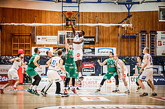 Basketball, bet-at-home Basketball Superliga 2021/22, Playoffs, Viertelfinale Spiel 3, Oberwart Gunners, Kapfenberg Bulls, Emondre Rickman (14)