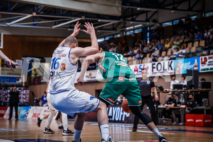 Basketball, bet-at-home Basketball Superliga 2021/22, Playoffs, Viertelfinale Spiel 3, Oberwart Gunners, Kapfenberg Bulls, Nemanja Krstic (12)
