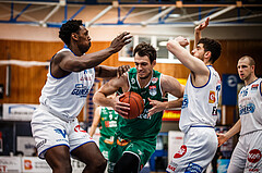 Basketball, bet-at-home Basketball Superliga 2021/22, Playoffs, Viertelfinale Spiel 3, Oberwart Gunners, Kapfenberg Bulls, Nemanja Krstic (12)