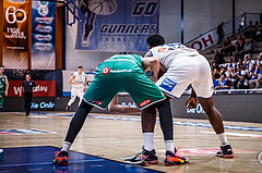 Basketball, bet-at-home Basketball Superliga 2021/22, Playoffs, Viertelfinale Spiel 3, Oberwart Gunners, Kapfenberg Bulls, Emondre Rickman (14)
